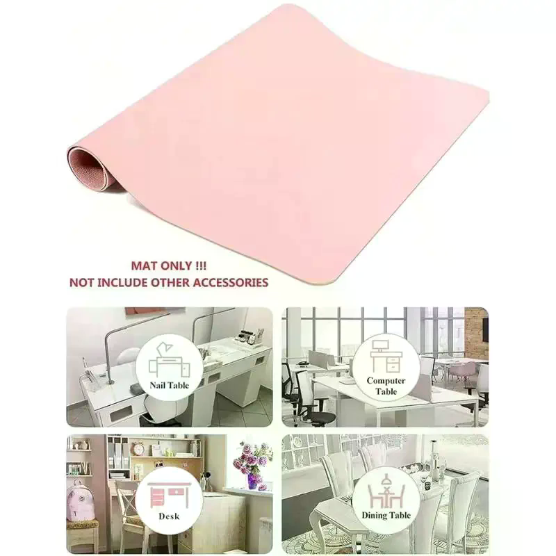 Leather Desk Pad - Katlanabilir Tırnak Sanatı Masa Örtüsü PU